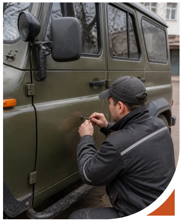 Профессиональное вскрытие автомобиля УАЗ без повреждений в Усинске